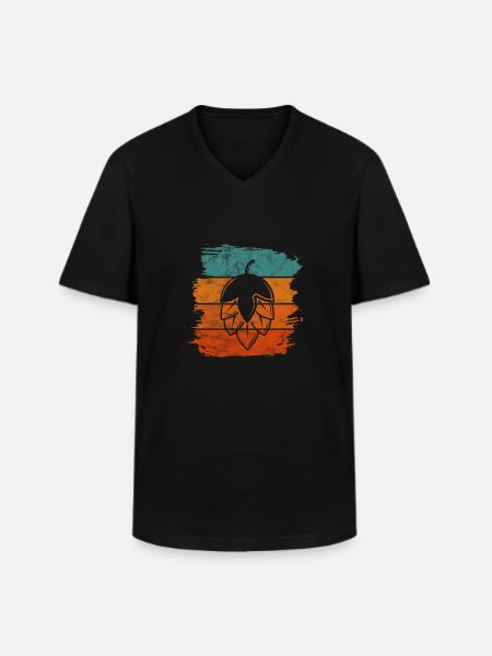 Brewer - Men's V-Neck T-Shirt - black