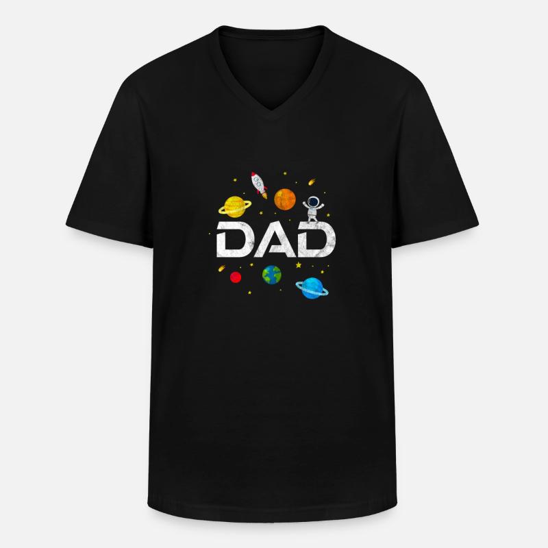 Vater - Männer-T-Shirt mit V-Ausschnitt - Schwarz