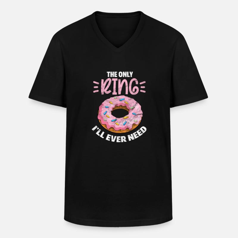 Donut - Männer-T-Shirt mit V-Ausschnitt - Schwarz