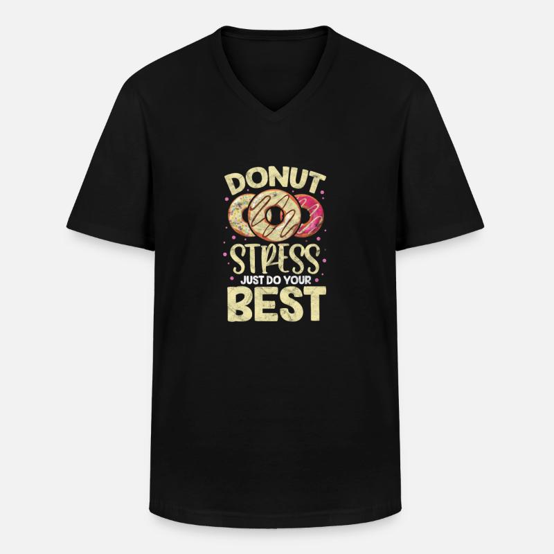 Donut - Männer-T-Shirt mit V-Ausschnitt - Schwarz