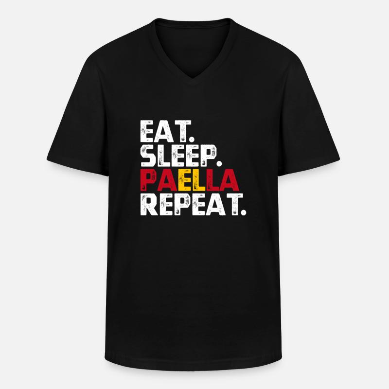 Spanien - Männer-T-Shirt mit V-Ausschnitt - Schwarz