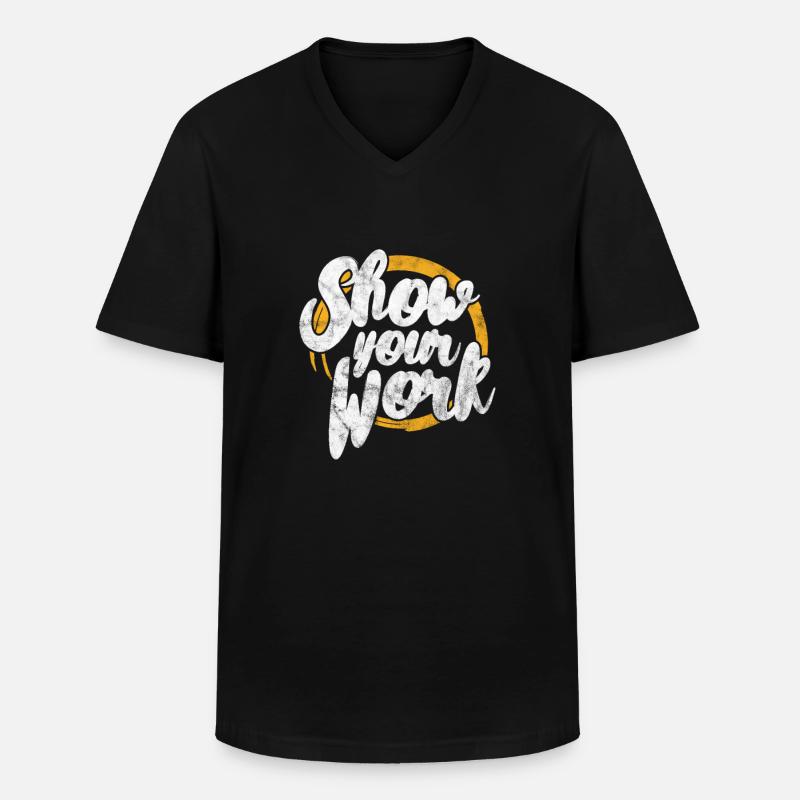 Mathematik - Männer-T-Shirt mit V-Ausschnitt - Schwarz