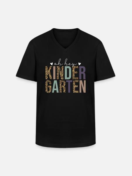 Oh Hey Kindergarten - Men's V-Neck T-Shirt - black