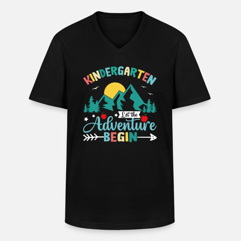 Kindergarten Das Abenteuer beginnt - Männer-T-Shirt mit V-Ausschnitt - Schwarz