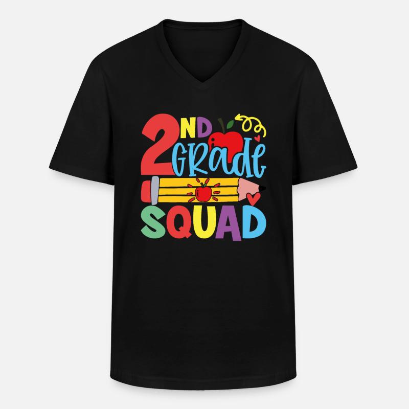 Jahr 2 Team - Männer-T-Shirt mit V-Ausschnitt - Schwarz