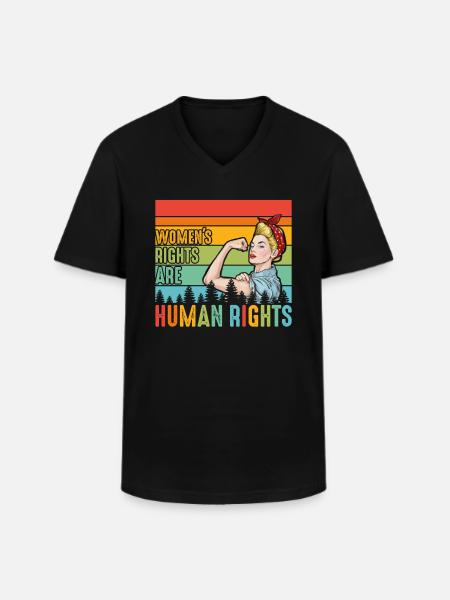 Women's rights are human rights - Men's V-Neck T-Shirt - black