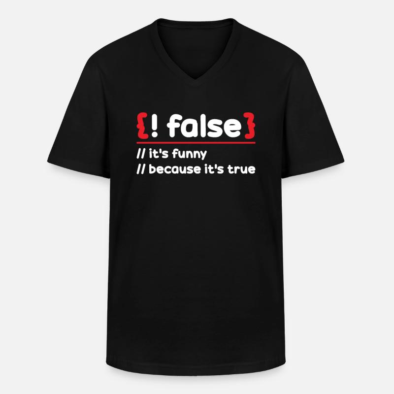 Programmer Programming Software Coding Encoder - Men's V-Neck T-Shirt - black