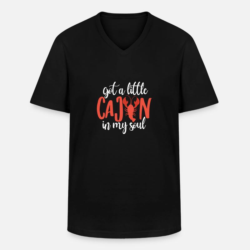 Languste - Männer-T-Shirt mit V-Ausschnitt - Schwarz
