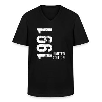 1991 Limitierte Auflage - Männer-T-Shirt mit V-Ausschnitt - Schwarz - Vorne - AI Model Male 178 dark (178cm)