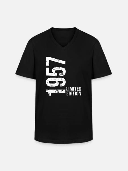 Edition Limitée De 1957 - T-shirt col V Homme - noir