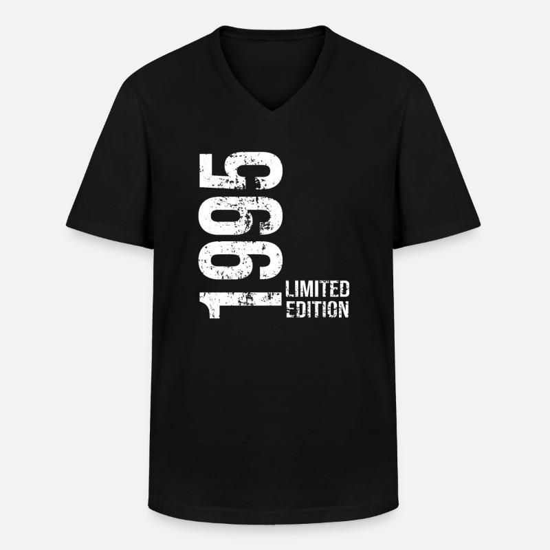 1995 Limitierte Auflage - Männer-T-Shirt mit V-Ausschnitt - Schwarz