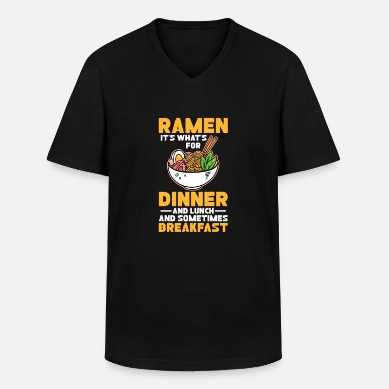 Ramen - Männer-T-Shirt mit V-Ausschnitt - Schwarz