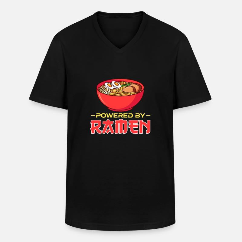 Ramen - Männer-T-Shirt mit V-Ausschnitt - Schwarz