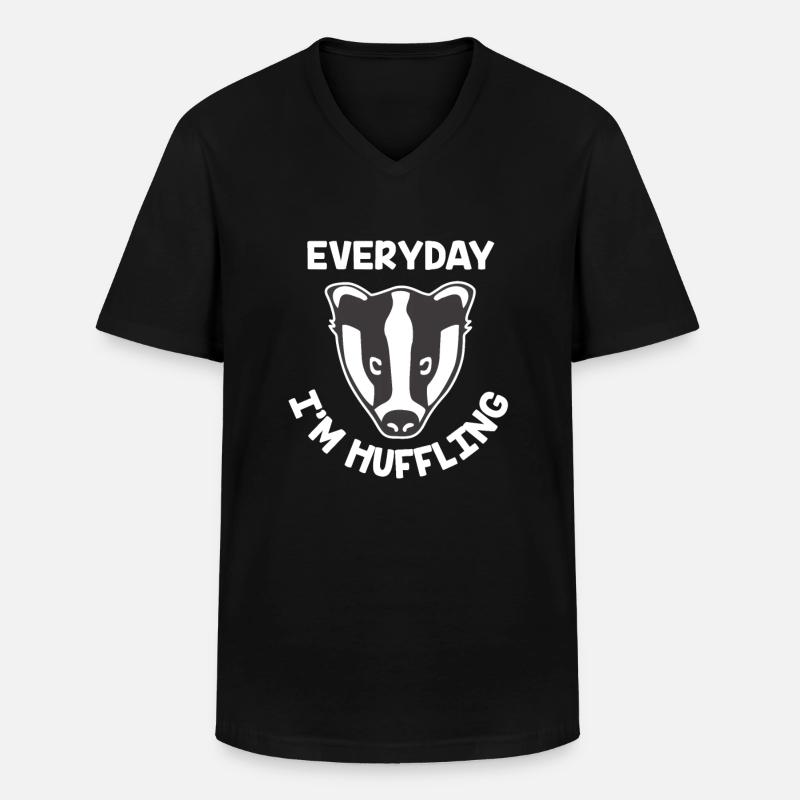 Stinktier - Männer-T-Shirt mit V-Ausschnitt - Schwarz