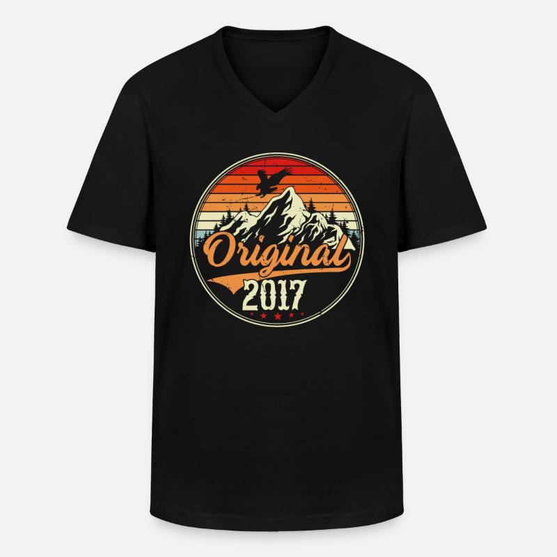 Original 2017 - Männer-T-Shirt mit V-Ausschnitt - Schwarz