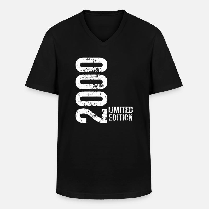 2000 Limitierte Auflage - Männer-T-Shirt mit V-Ausschnitt - Schwarz
