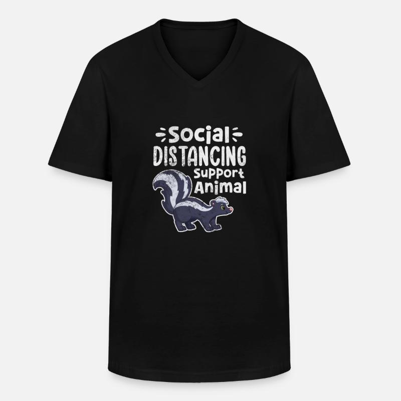 Skunk Stinker Stinker Skunk Cadeau - T-shirt col V Homme - noir