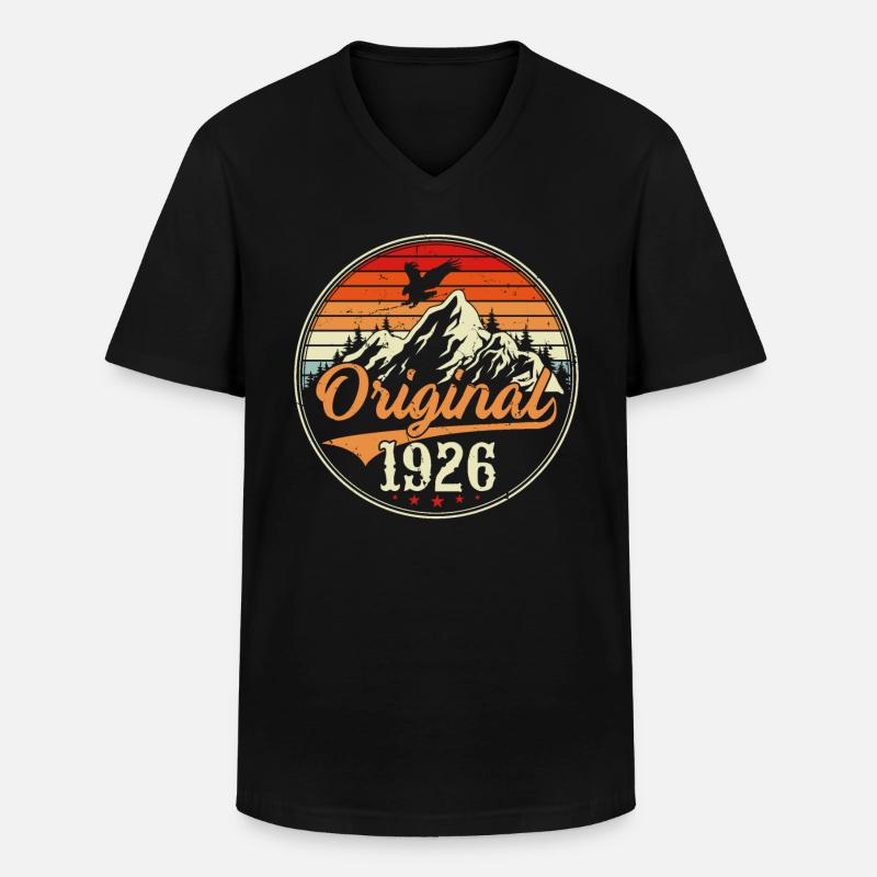 Original 1926 - Männer-T-Shirt mit V-Ausschnitt - Schwarz