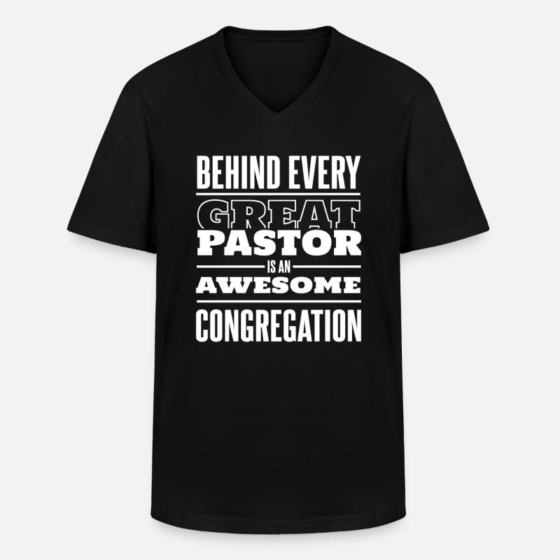Pasteur Pasteur Prédicateur Église Christ - T-shirt col V Homme - noir