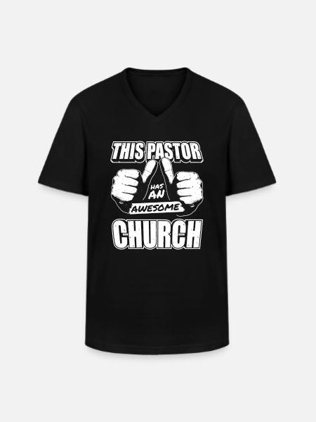 Pasteur Pasteur Prédicateur Église Christ - T-shirt col V Homme - noir