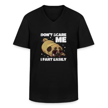 Mops - Männer-T-Shirt mit V-Ausschnitt - Schwarz - Vorne - AI Model Male 178 dark (178cm)