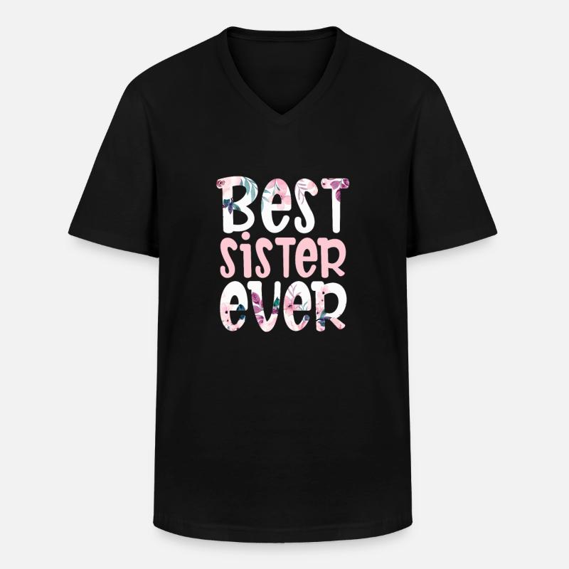 Schwester - Männer-T-Shirt mit V-Ausschnitt - Schwarz
