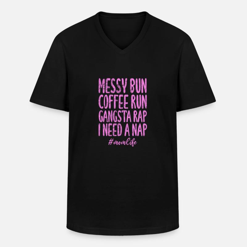 Hip Hop Mutter - Männer-T-Shirt mit V-Ausschnitt - Schwarz