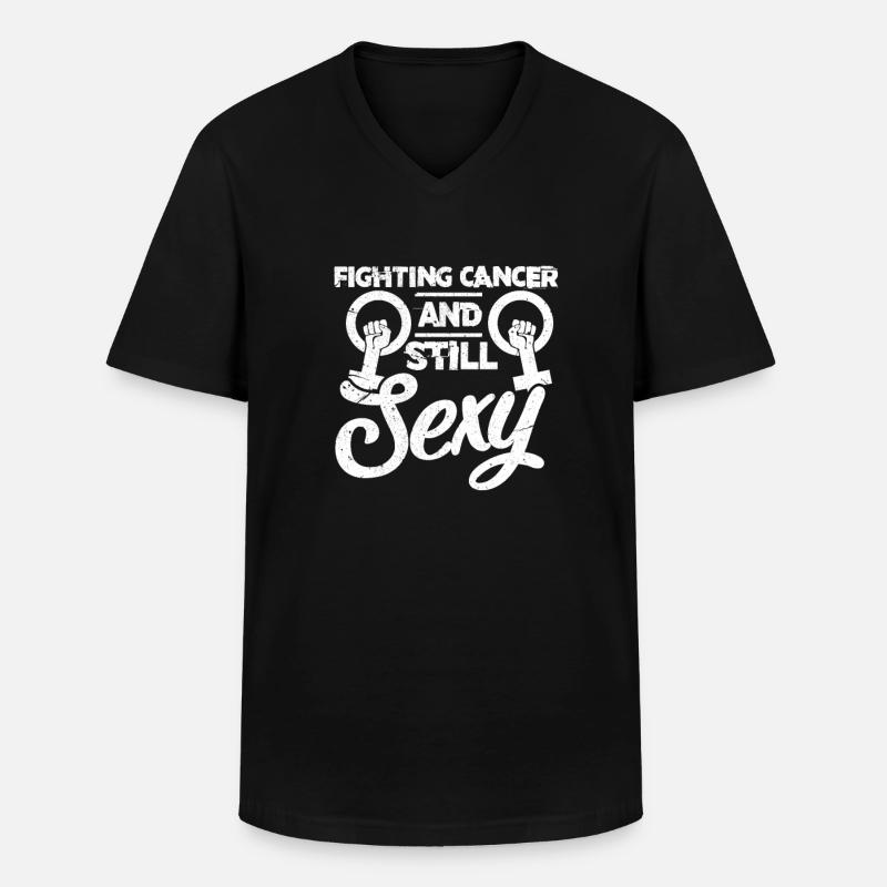 Krebs - Männer-T-Shirt mit V-Ausschnitt - Schwarz