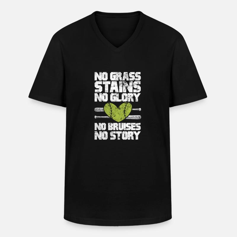 Softball - Männer-T-Shirt mit V-Ausschnitt - Schwarz