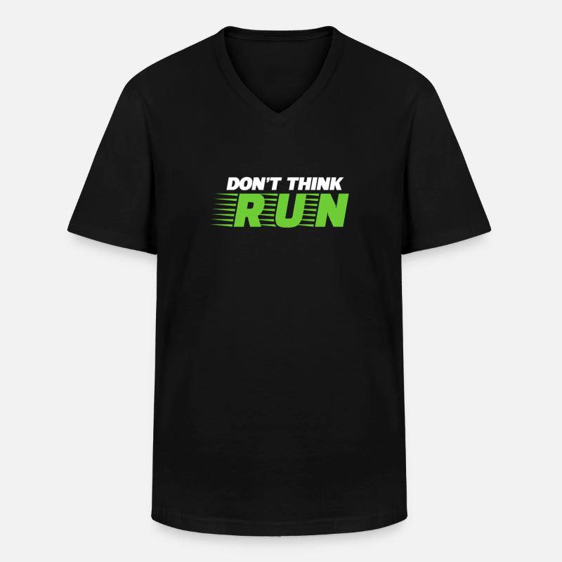 Laufen - Männer-T-Shirt mit V-Ausschnitt - Schwarz