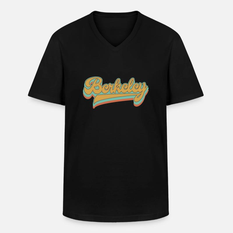 Berkeley - Männer-T-Shirt mit V-Ausschnitt - Schwarz