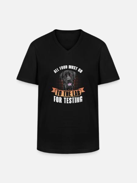 Labrador - Men's V-Neck T-Shirt - black