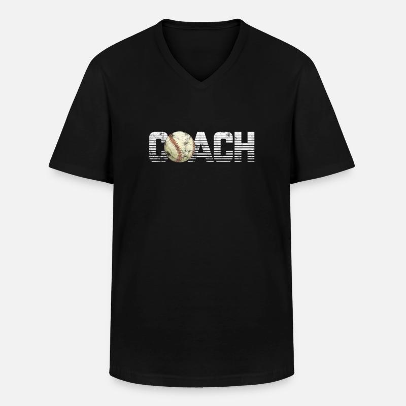Softball Coach - Männer-T-Shirt mit V-Ausschnitt - Schwarz