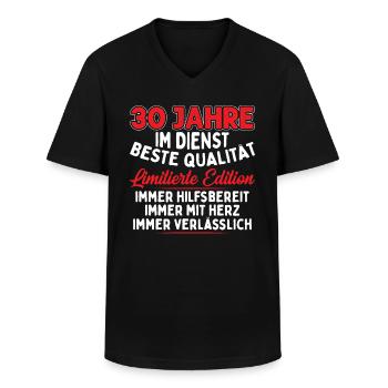 30 Jahre Im Dienst - Männer-T-Shirt mit V-Ausschnitt - Schwarz - Vorne - AI Model Male 178 dark (178cm)