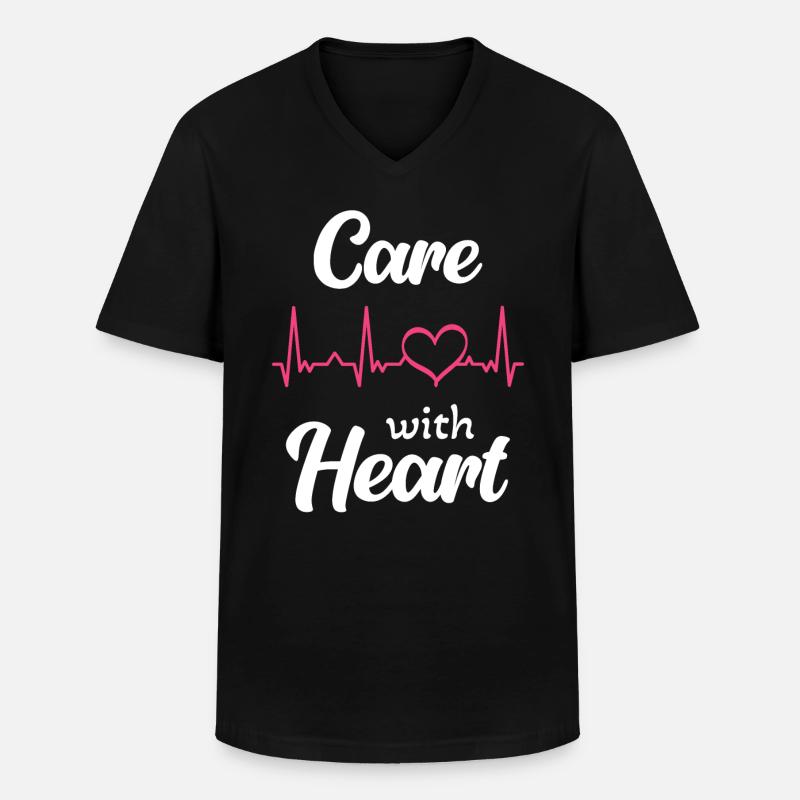 Krankenschwester - Männer-T-Shirt mit V-Ausschnitt - Schwarz