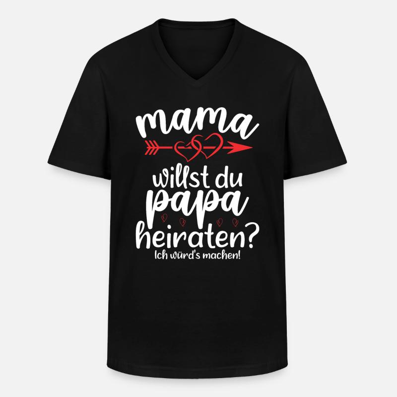 Wenn Sie Hinter Dir Stehen - Männer-T-Shirt mit V-Ausschnitt - Schwarz