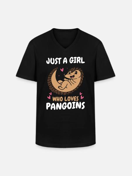 Pangolin Animal Pangolins Endangered Ar - Men's V-Neck T-Shirt - black