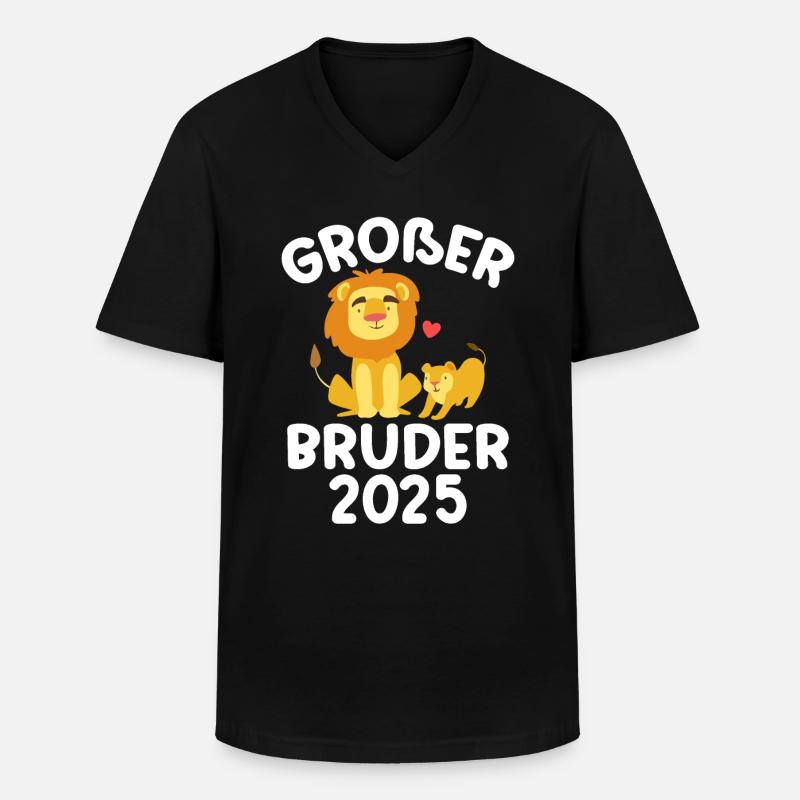Großer Bruder 2025 - Männer-T-Shirt mit V-Ausschnitt - Schwarz