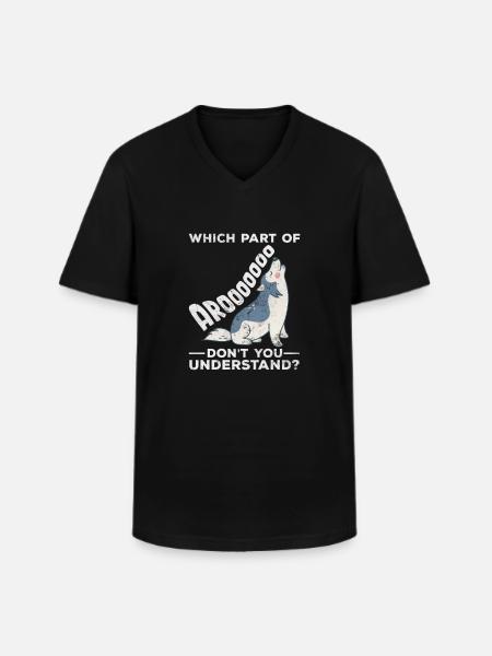 Husky - Men's V-Neck T-Shirt - black