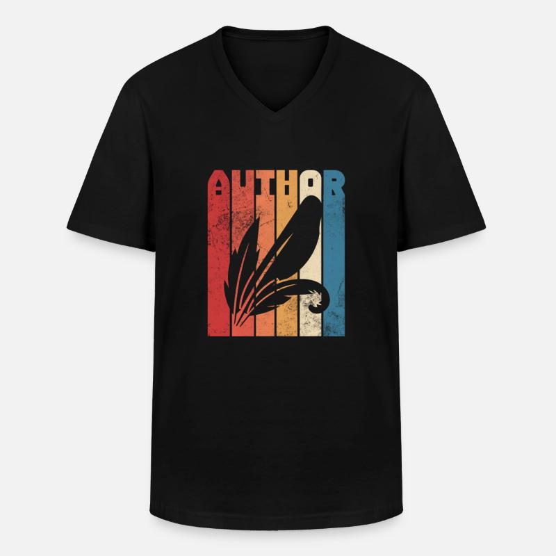 Autor - Männer-T-Shirt mit V-Ausschnitt - Schwarz
