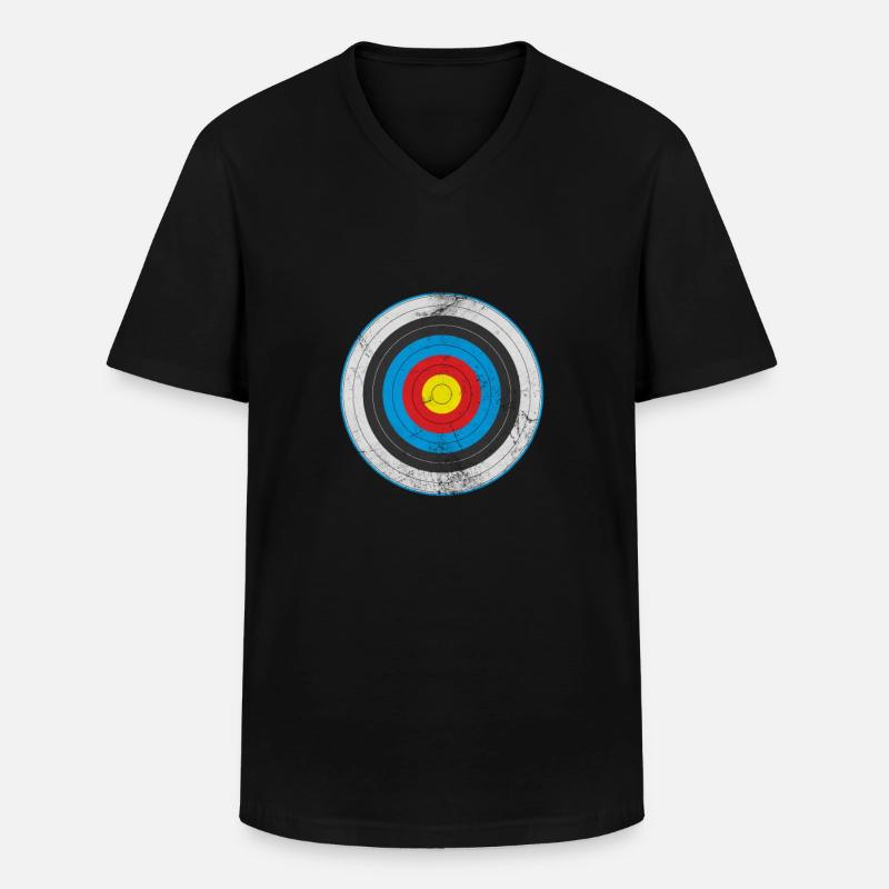Bogenschiessen Bogenschütze Bogen Pfeil Geschenk - Männer-T-Shirt mit V-Ausschnitt - Schwarz