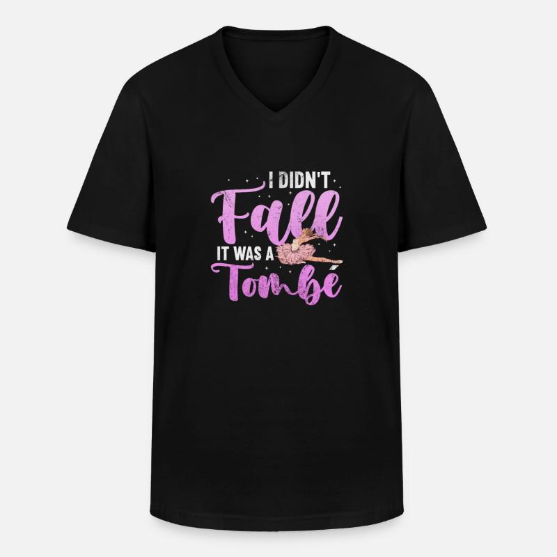Ballett - Männer-T-Shirt mit V-Ausschnitt - Schwarz