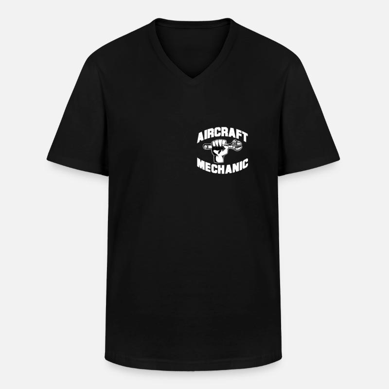 Flugzeugmechaniker - Männer-T-Shirt mit V-Ausschnitt - Schwarz