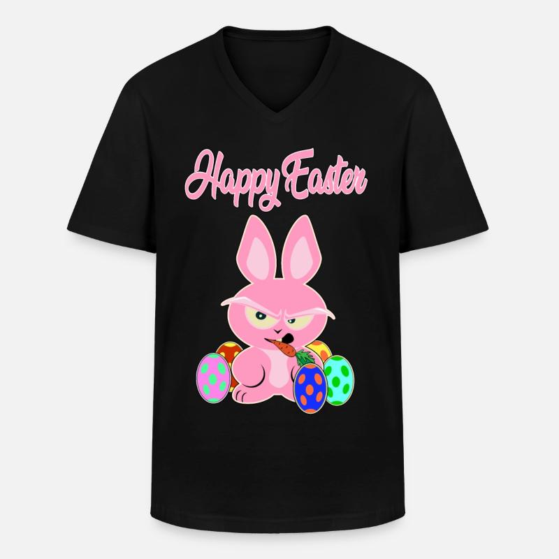 Happy Easter Pink Easter - Men's V-Neck T-Shirt - black