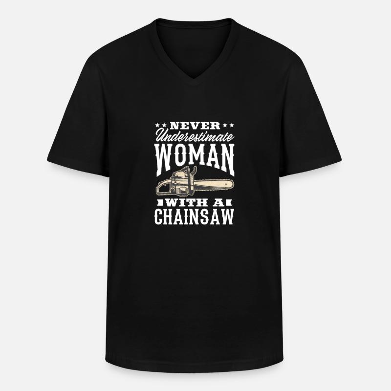Baumpfleger - Männer-T-Shirt mit V-Ausschnitt - Schwarz