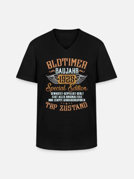 Oldtimer Baujahr 1925 - Männer-T-Shirt mit V-Ausschnitt - Schwarz