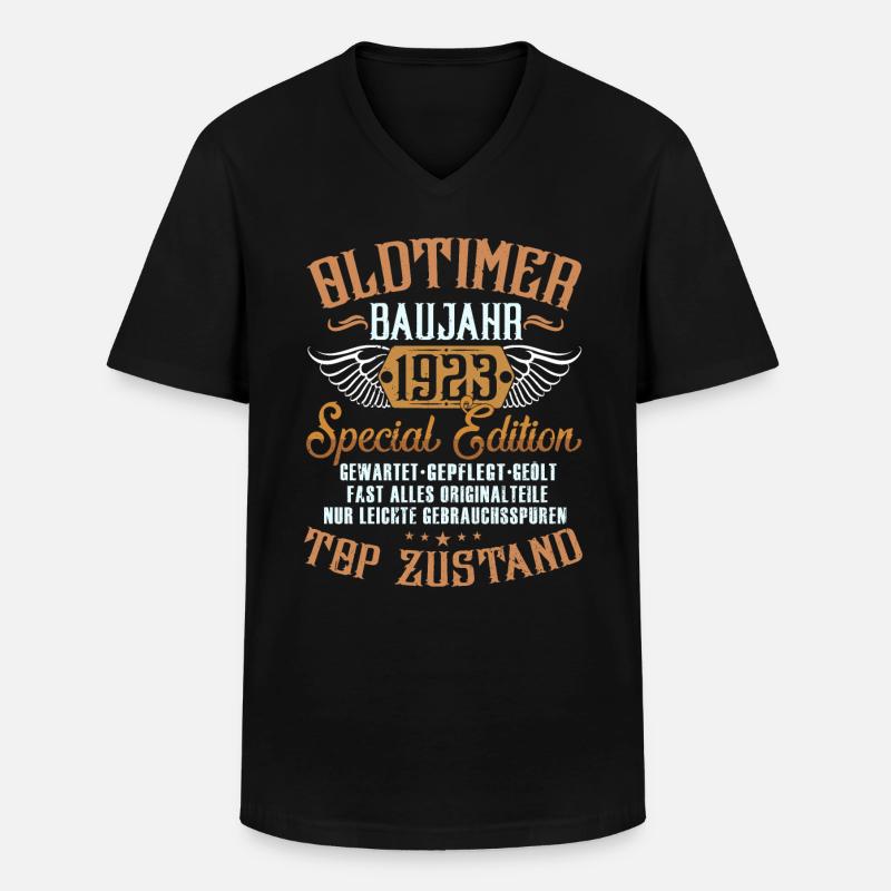 Oldtimer Baujahr 1923 - Männer-T-Shirt mit V-Ausschnitt - Schwarz