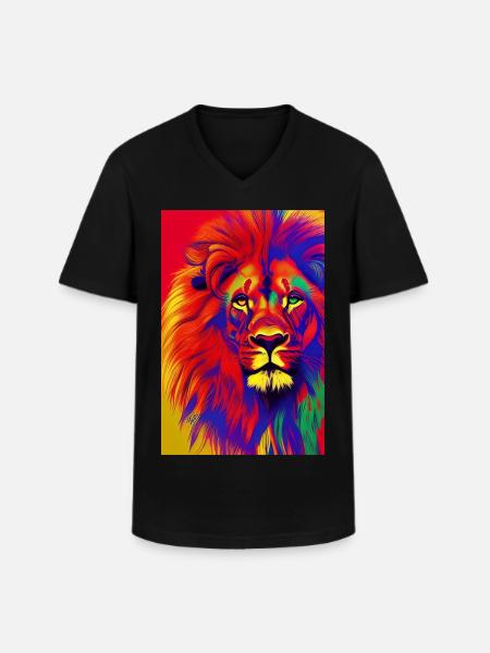 Lion King - Men's V-Neck T-Shirt - black