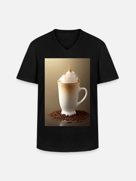 Coffee, coffee beans - Men's V-Neck T-Shirt - black