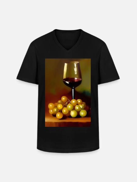 Wine drinkers - Men's V-Neck T-Shirt - black